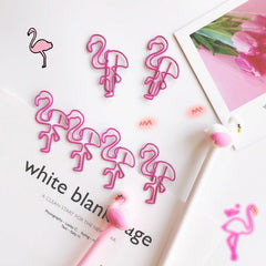 5pcs Cute Cartoon Girl Paper Clip Set for Office and School, Pink Female Bookmar