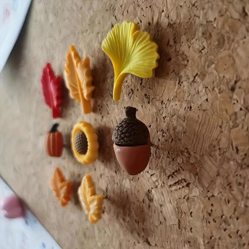 40pcs Autumn Push Pins Decoration for Cork Board Fall Decorative Thumb Tacks