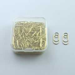 200pcs Golden Heart Mini Paper Clip: Creative Bookmark