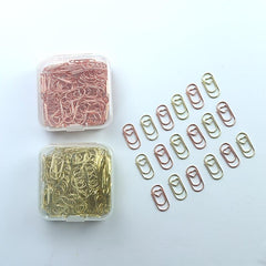 200pcs Golden Heart Mini Paper Clip: Creative Bookmark