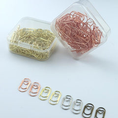200pcs Golden Heart Mini Paper Clip: Creative Bookmark