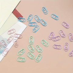 12pcs Mini Colorful Heart Metal Paper Clips 20mm