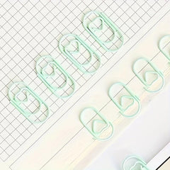 12pcs Mini Colorful Heart Metal Paper Clips 20mm