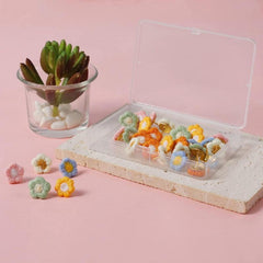 30pcs Flower Push Pins Decorative Thumb Tacks, 6 Colors