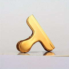 1pc Golden Bill Clip Food Bag Sealing Clip File Folder Clip