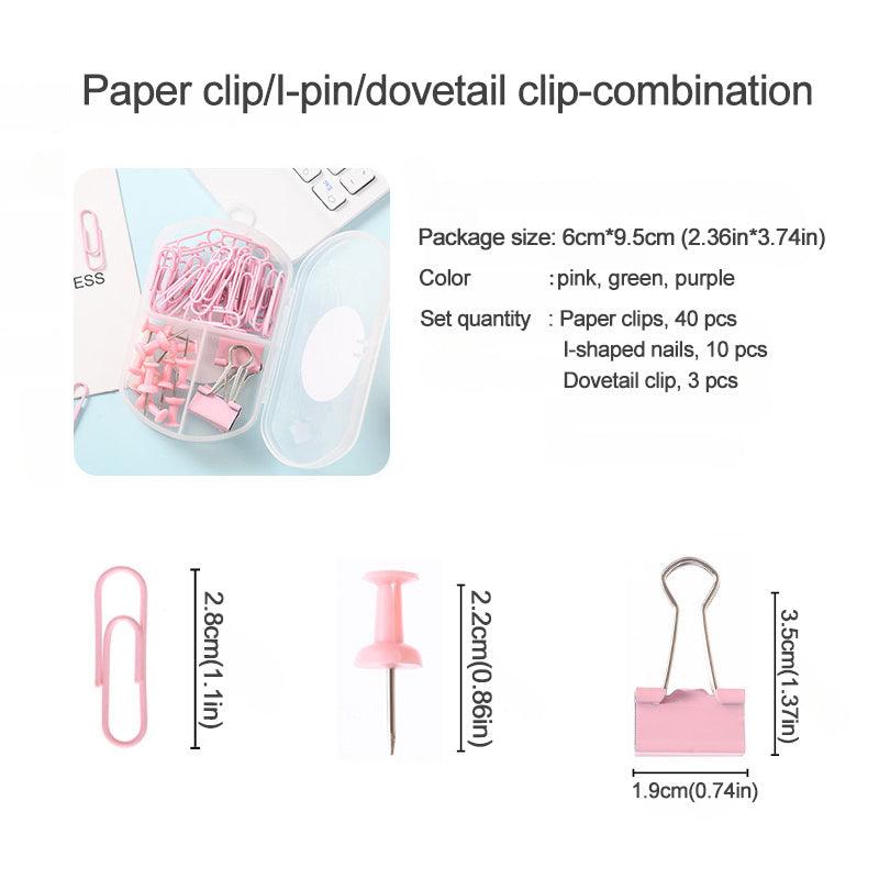 Paper Clip Ticket Holder Pushpin Three in One Combination Storage Set