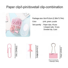 Paper Clip Ticket Holder Pushpin Three in One Combination Storage Set