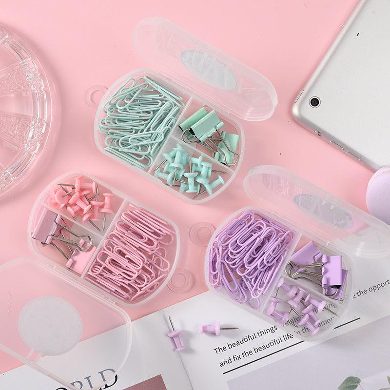 Paper Clip Ticket Holder Pushpin Three in One Combination Storage Set