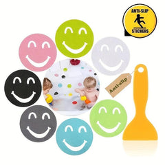 6pcs Anti Slip Shower Stickers for Safety with Scraper
