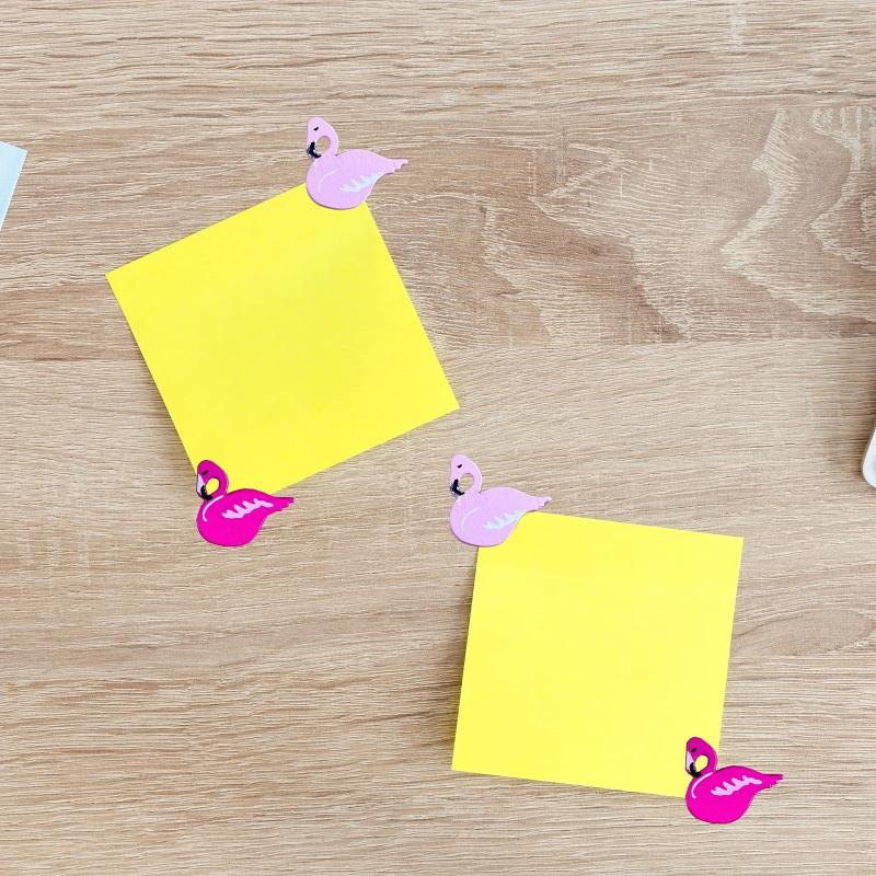 20 Flamingo Wooden Thumb Tacks for Map Marker Picture Memo