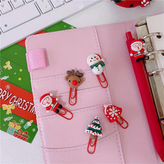 5pcs Christmas Paper Clip Paper Clip Needle Christmas Gift