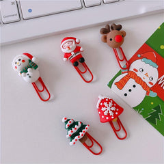 5pcs Christmas Paper Clip Paper Clip Needle Christmas Gift