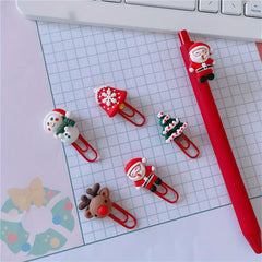 5pcs Christmas Paper Clip Paper Clip Needle Christmas Gift