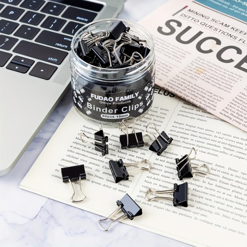 Small Binder Clips 3.5 Inch Mini Binder Clip 60pcs Clips