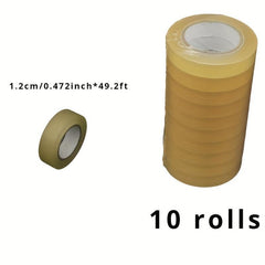10pcs 12mm Matte PVC Food Sealing Tape - 49.2ft