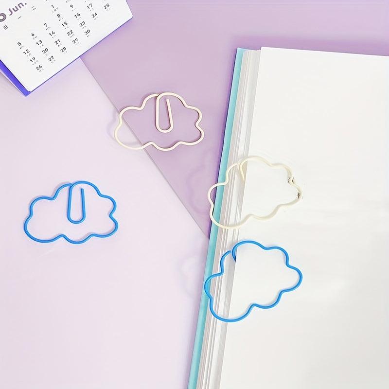 10pcs Cloud Paper Clip Cartoon Office & School Supplies