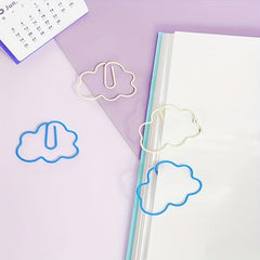 10pcs Cloud Paper Clip Cartoon Office & School Supplies