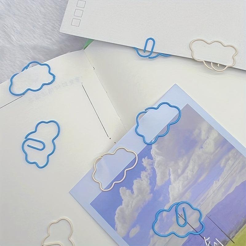 10pcs Cloud Paper Clip Cartoon Office & School Supplies