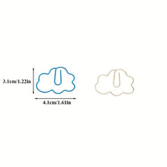 10pcs Cloud Paper Clip Cartoon Office & School Supplies