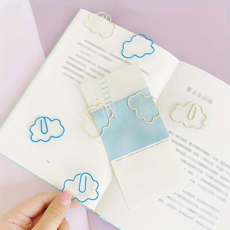 10pcs Cloud Paper Clip Cartoon Office & School Supplies