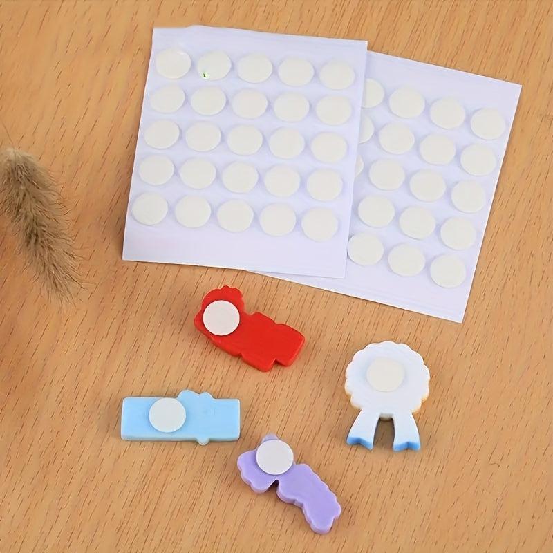 5pcs Transparent Round Double Sided Adhesive Stickers Pack