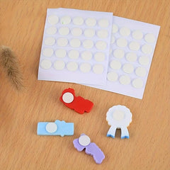 5pcs Transparent Round Double Sided Adhesive Stickers Pack