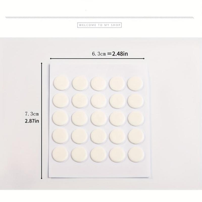5pcs Transparent Round Double Sided Adhesive Stickers Pack