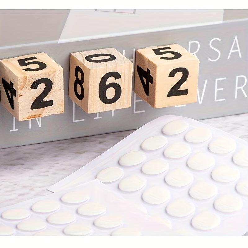 5pcs Transparent Round Double Sided Adhesive Stickers Pack