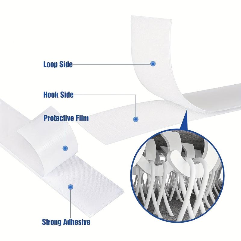 Nylon Hook And Loop Tape Roll - 1 Inch X 16.4 Feet