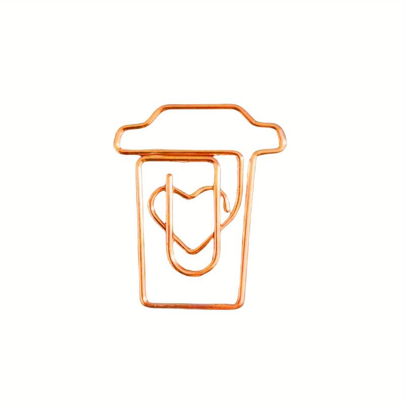 10pcs Coffee Cup Shape Smooth Office Supplies School Friends Golden