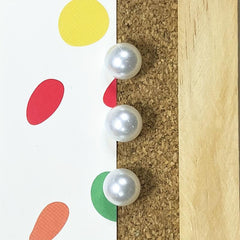 50pcs Pearl Push Pins Plastic Round Head Thumb Tacks
