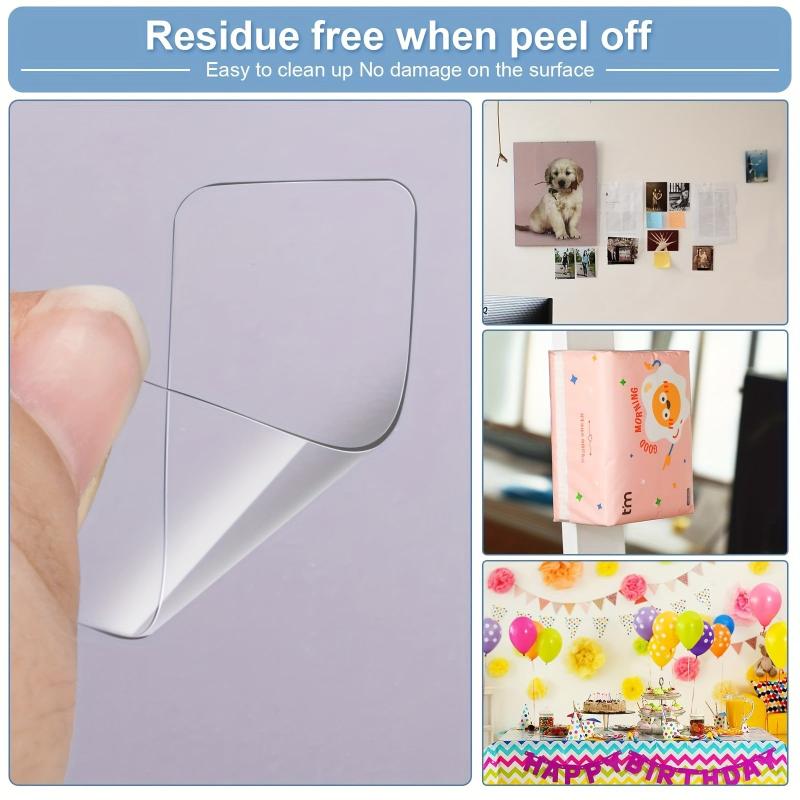 120 Sheets Double Sided Tape with Storage Box - Removable Clear Grip Tape