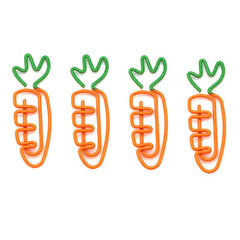 10pcs Cartoon Carrot Paper Clip - Creative Stationery Fruit Bookmark