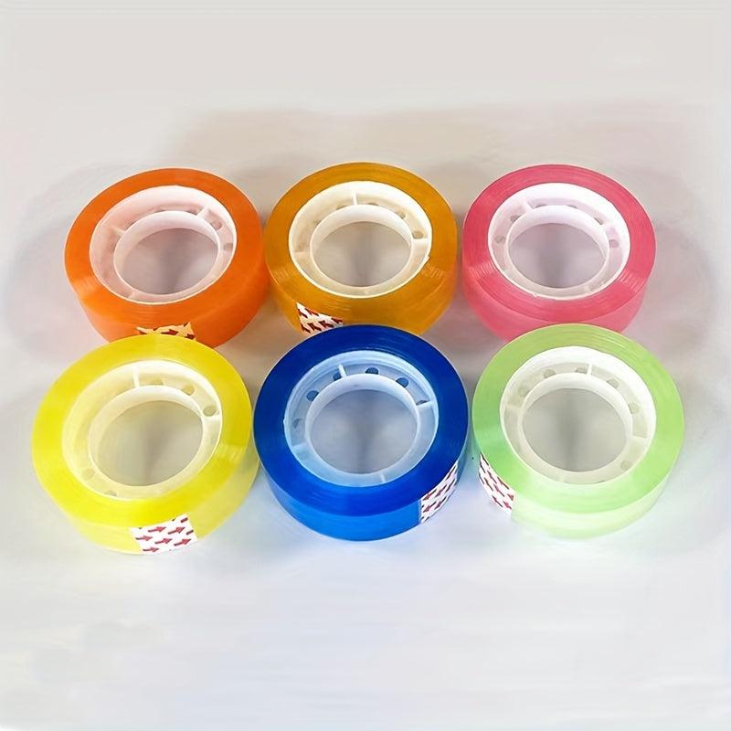 6pcs Transparent Tape 20m for Office Students Stationery