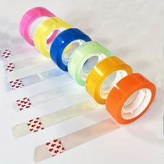 6pcs Transparent Tape 20m for Office Students Stationery