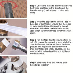 3pcs PTFE Plumber Fitting Thread Seal Tape - Watertight Pipe Seal