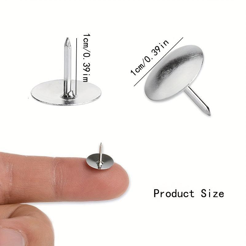 300 Silver Flat Push Pins for Cork Boards and Posters