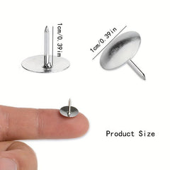 300 Silver Flat Push Pins for Cork Boards and Posters