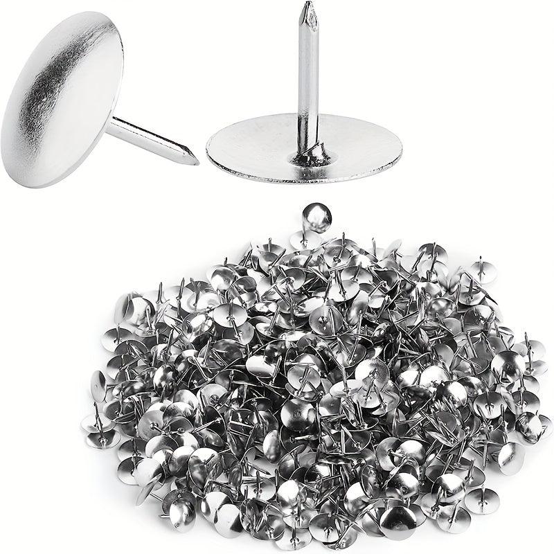 300 Silver Flat Push Pins for Cork Boards and Posters