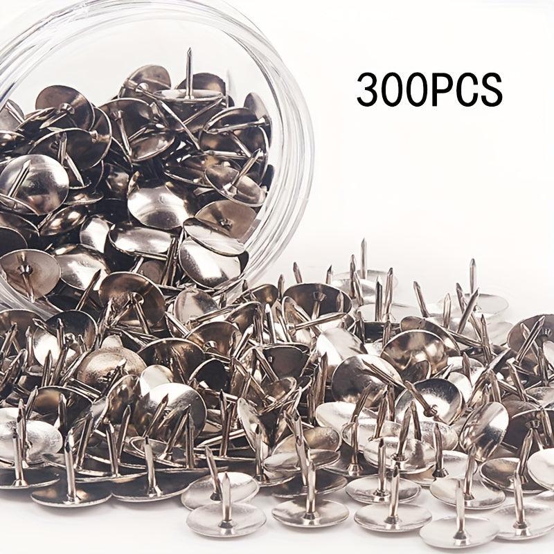 300 Silver Flat Push Pins for Cork Boards and Posters