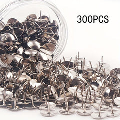 300 Silver Flat Push Pins for Cork Boards and Posters