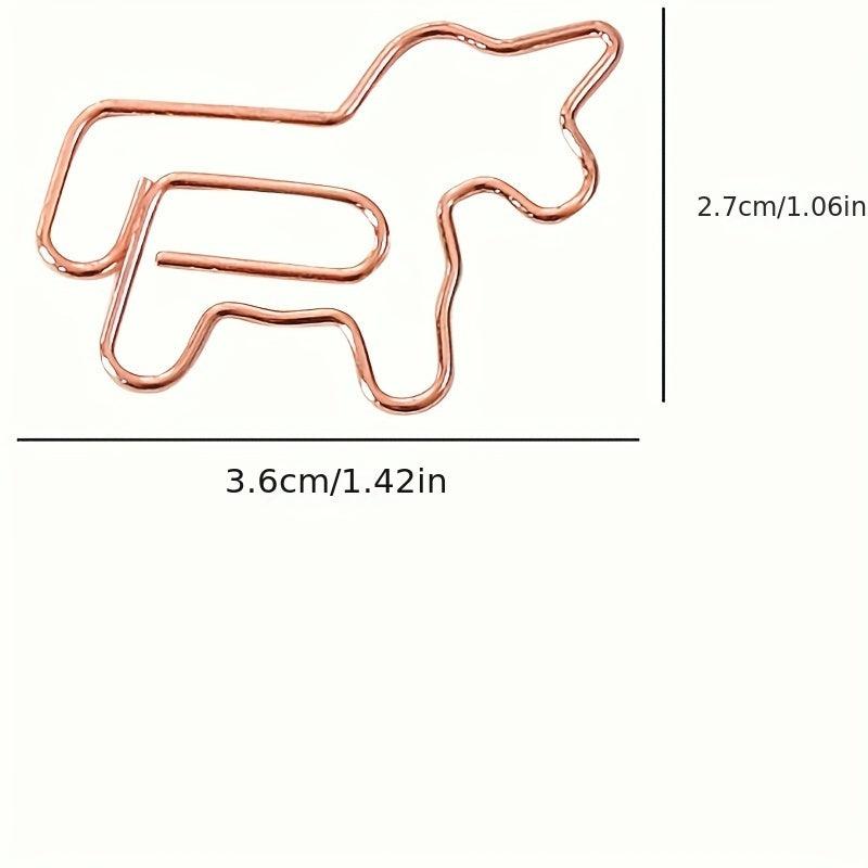 12Pcs Cartoon Metal Paper Clips Colorful Shaped Bookmarks Animal Shapes
