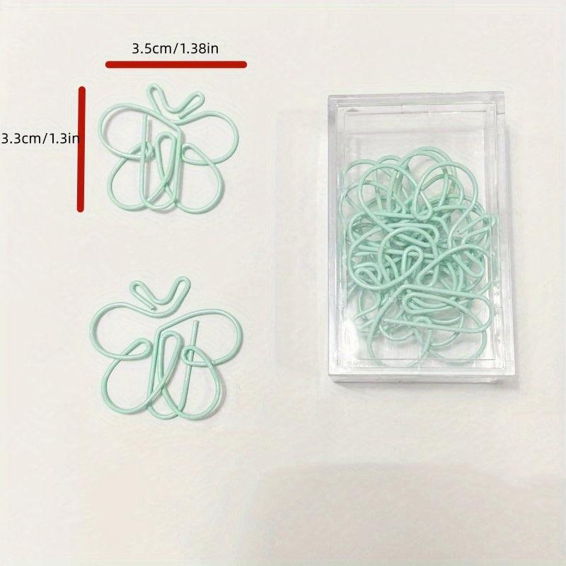 12Pcs Cartoon Metal Paper Clips Colorful Shaped Bookmarks Animal Shapes