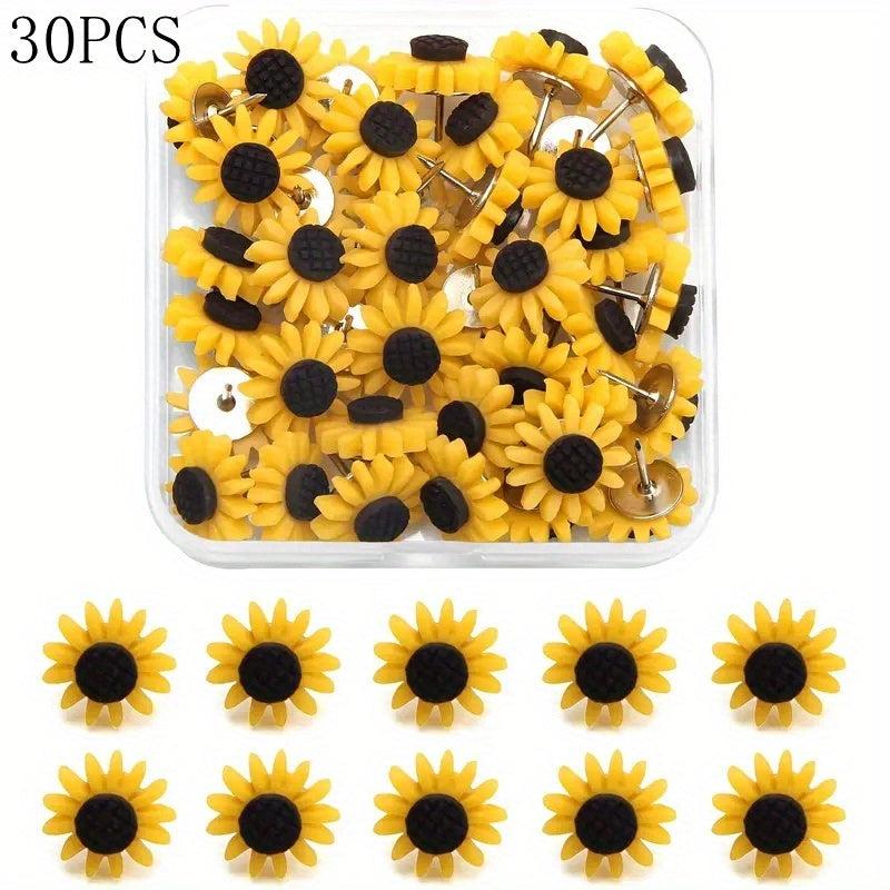 20pcs Sunflower Picture Nails for Bulletin Boards and Photos