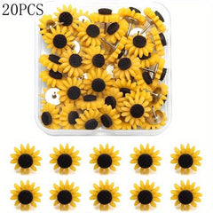 20pcs Sunflower Picture Nails for Bulletin Boards and Photos