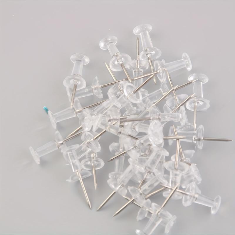 40 Pack Clear Push Pins Tacks for Office & School Supplies