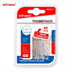 40 Pack Clear Push Pins Tacks for Office & School Supplies