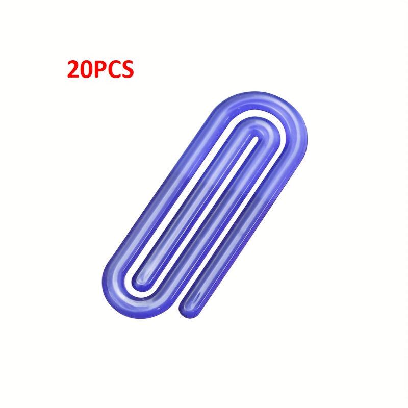20pcs Plastic Paper Clip File Bookmark Test Paper Storage