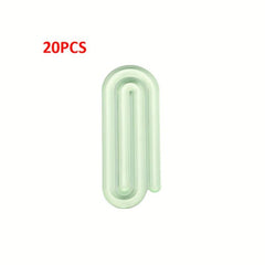 20pcs Plastic Paper Clip File Bookmark Test Paper Storage