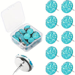 30pcs Crystal Rhinestones Push Colorful Thumb Nails Decoration Jewelry